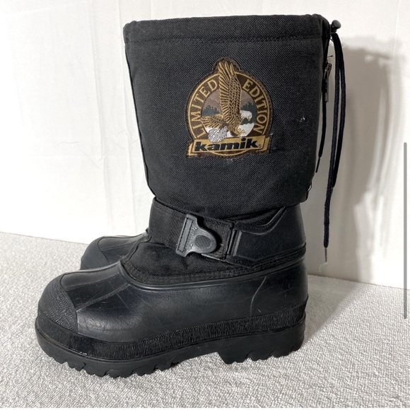 Vintage Kamik Black Limited Edition Embroidered Insulated Winter Boots 9 - Picture 4 of 13